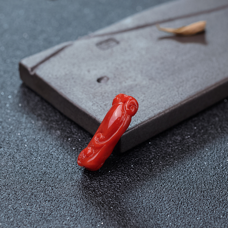 珊瑚如意吊坠-红掌柜