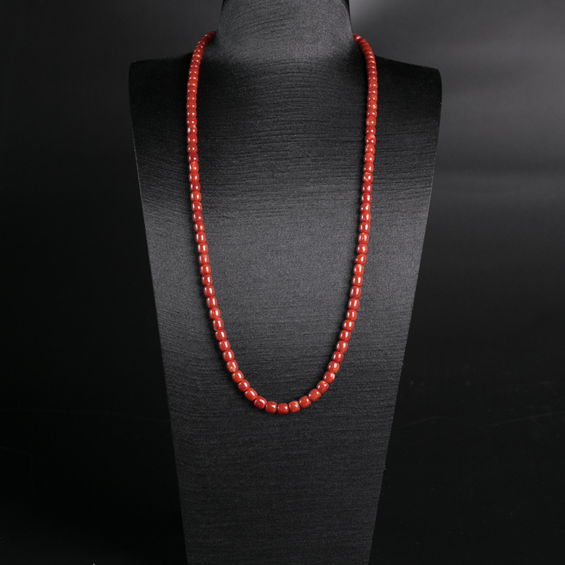 阿卡珊瑚苹果珠长链-红掌柜