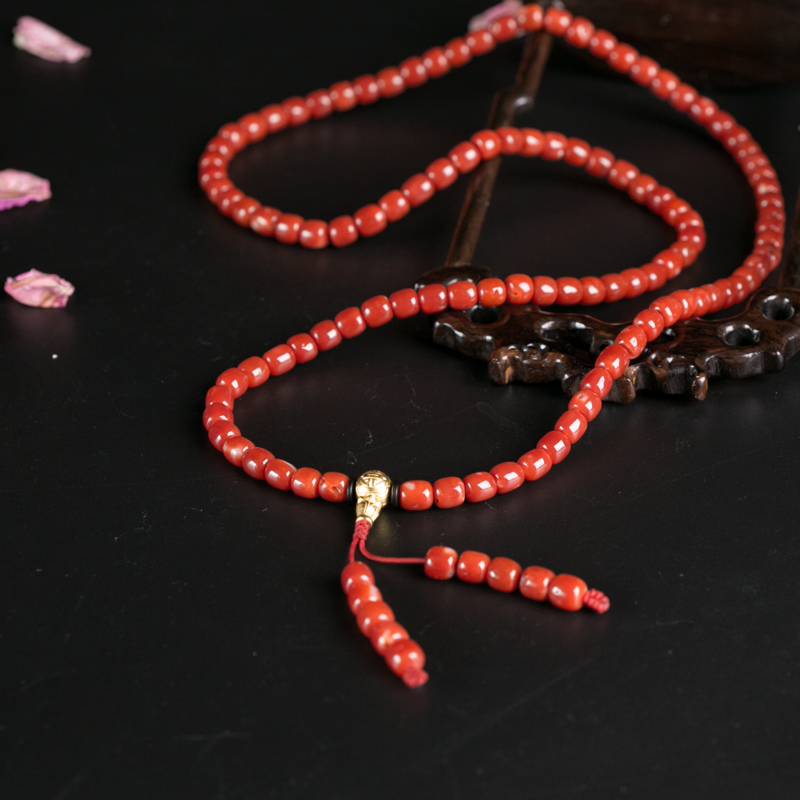 日本珊瑚苹果珠长链-红掌柜