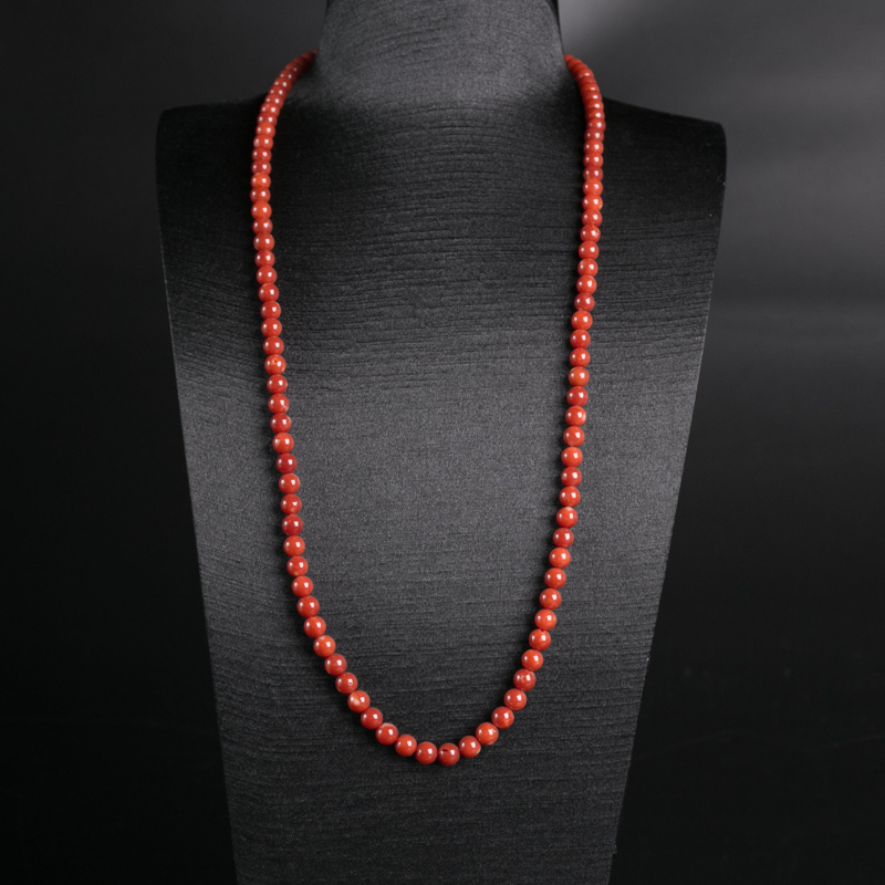 7mm阿卡珊瑚108佛珠-红掌柜