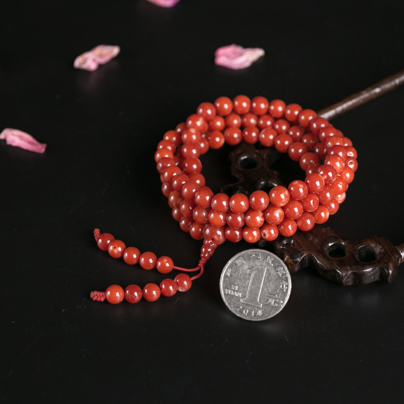 日本珊瑚108佛珠-红掌柜