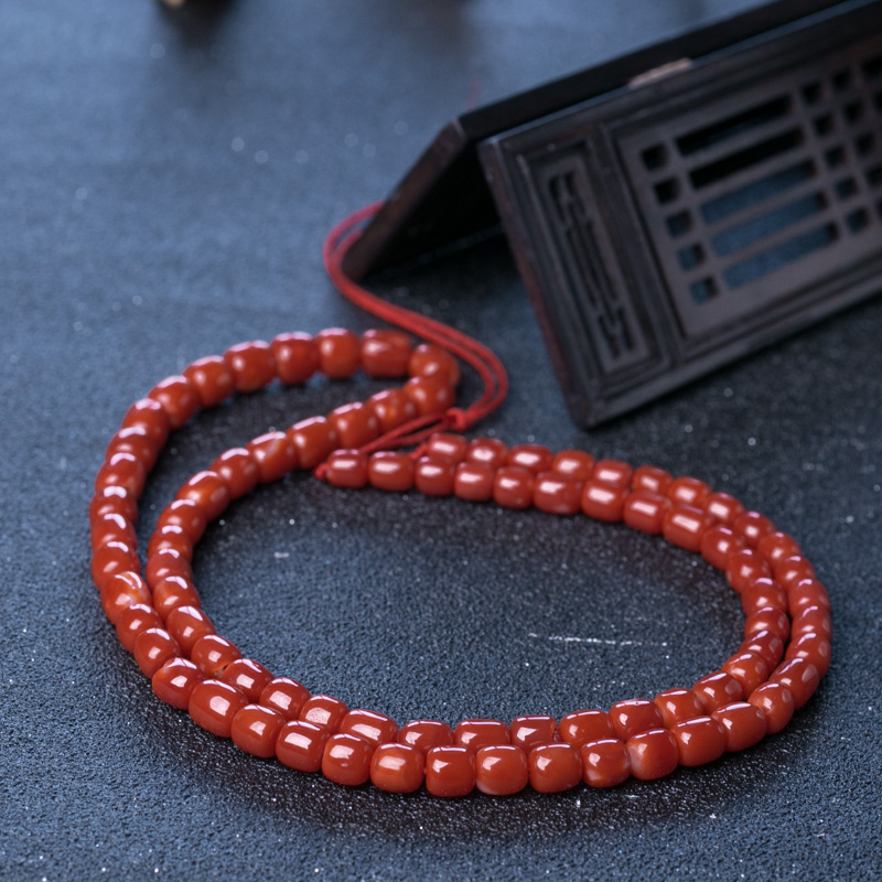 阿卡珊瑚苹果珠塔链-红掌柜