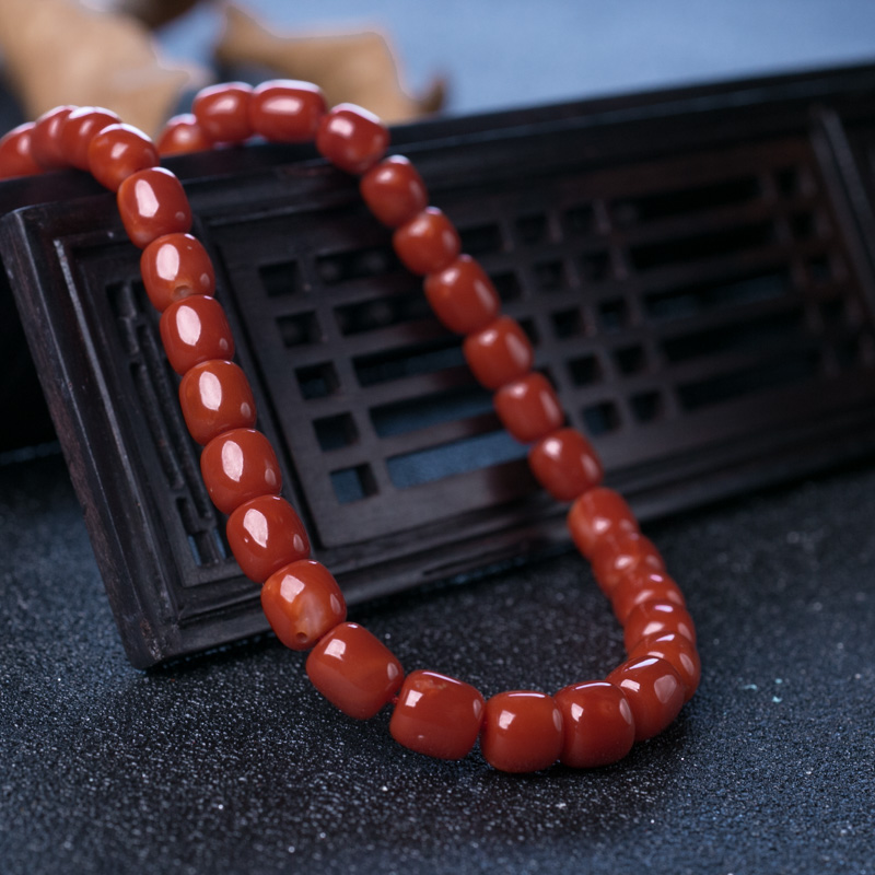 日本阿卡珊瑚苹果珠塔链-红掌柜