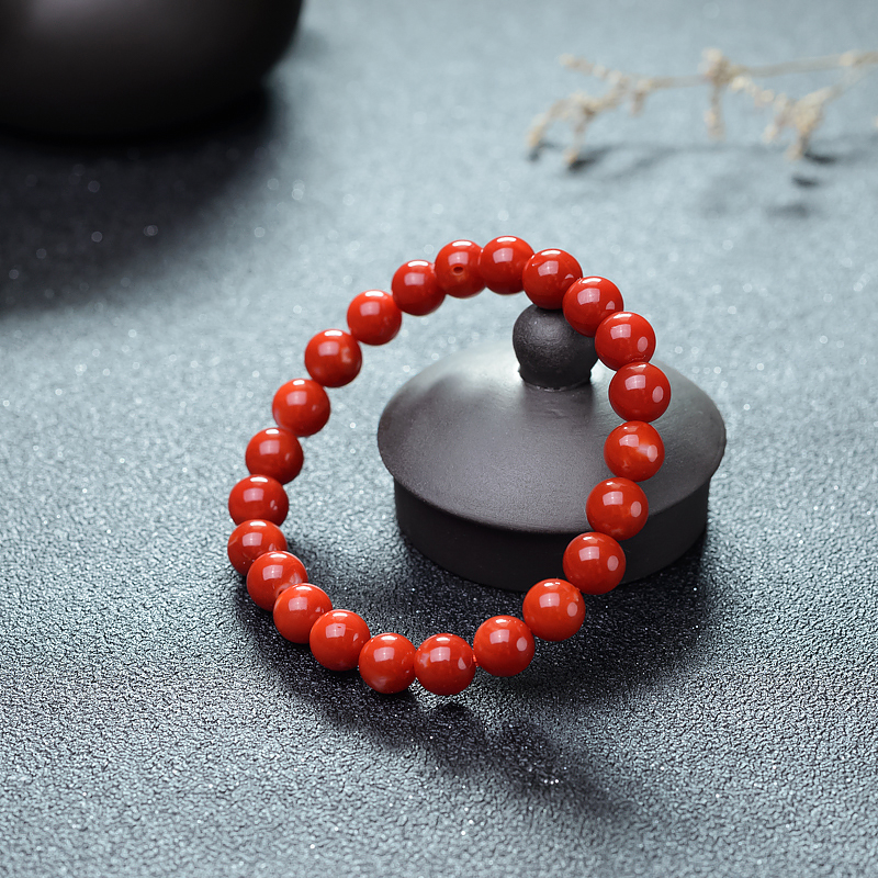 阿卡珊瑚单圈手串-红掌柜
