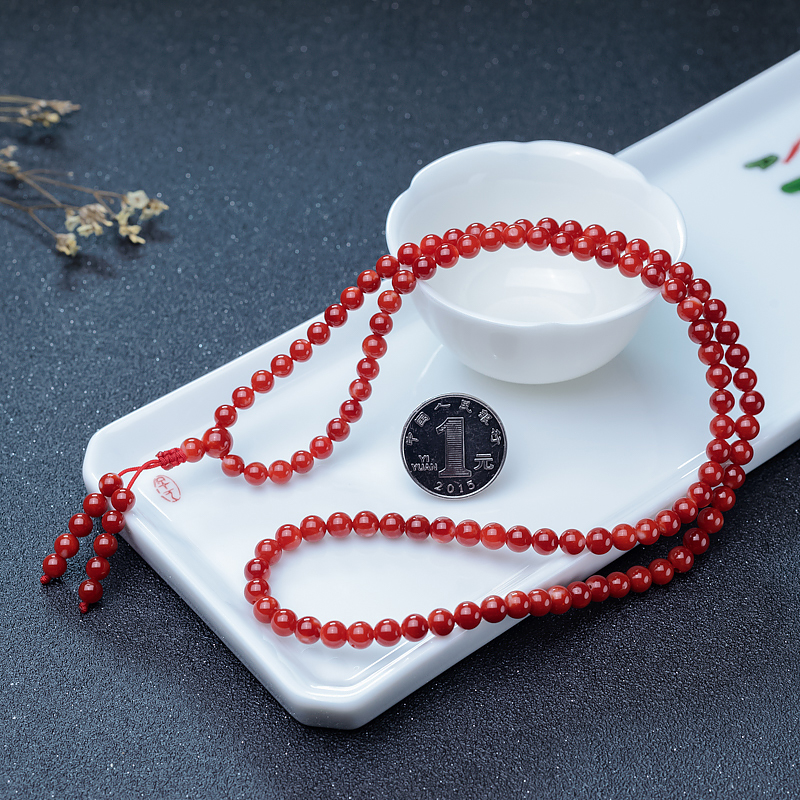 珊瑚108佛珠-红掌柜