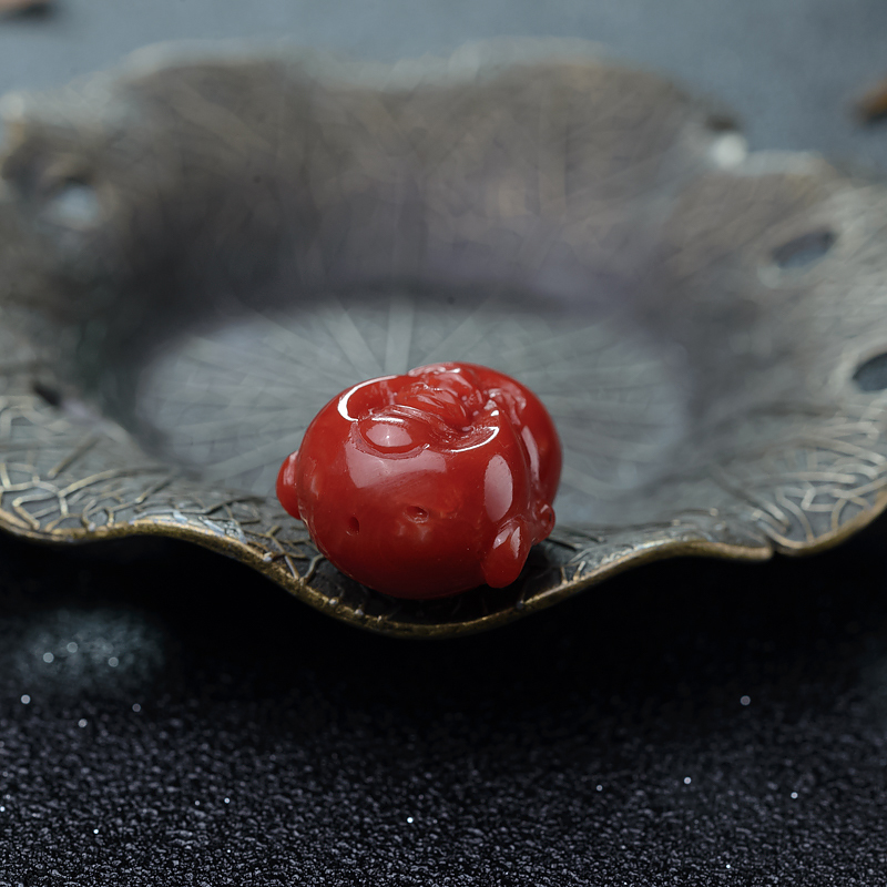 日本天然阿卡珊瑚配件-红掌柜