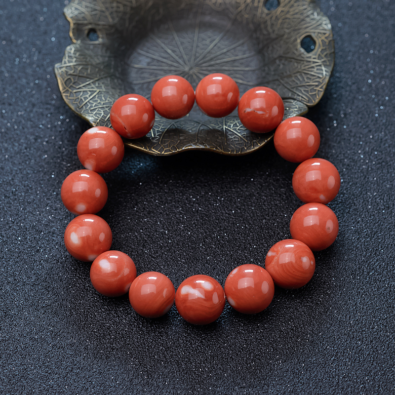 台湾MOMO珊瑚单圈手串-红掌柜