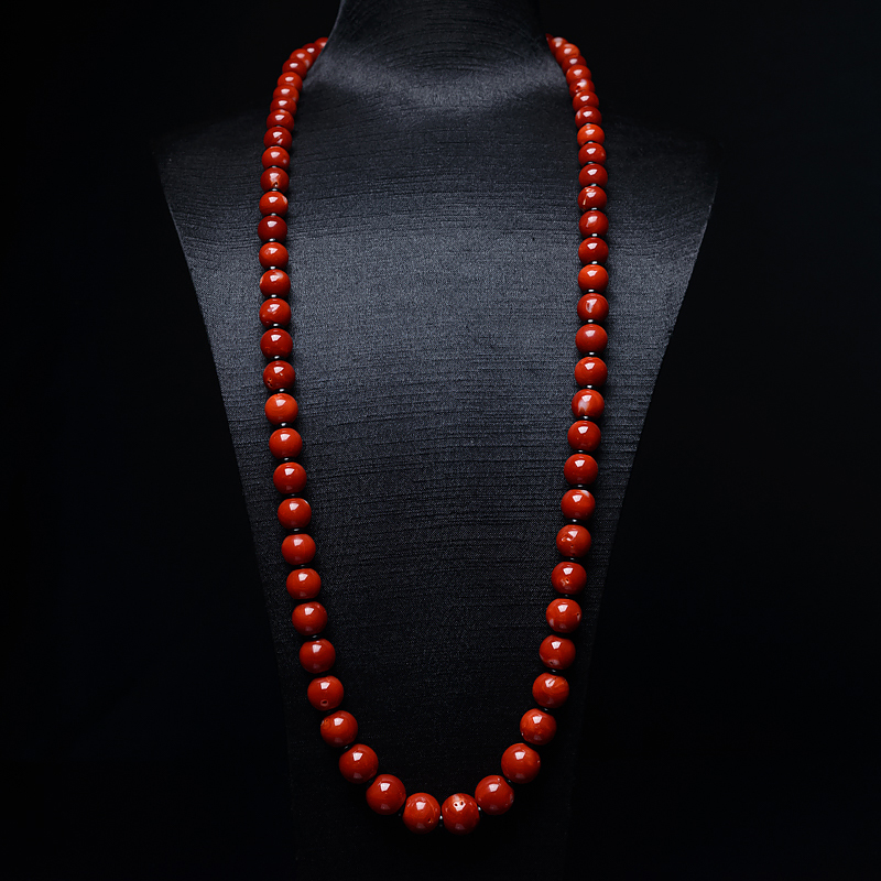 阿卡牛血红珊瑚苹果珠塔链-红掌柜