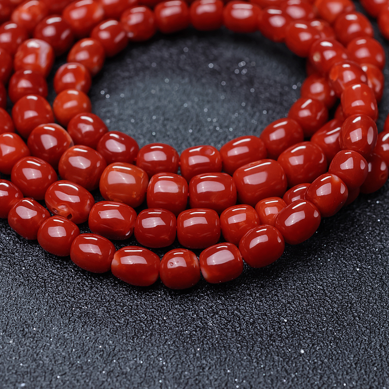 阿卡牛血红珊瑚108佛珠-红掌柜