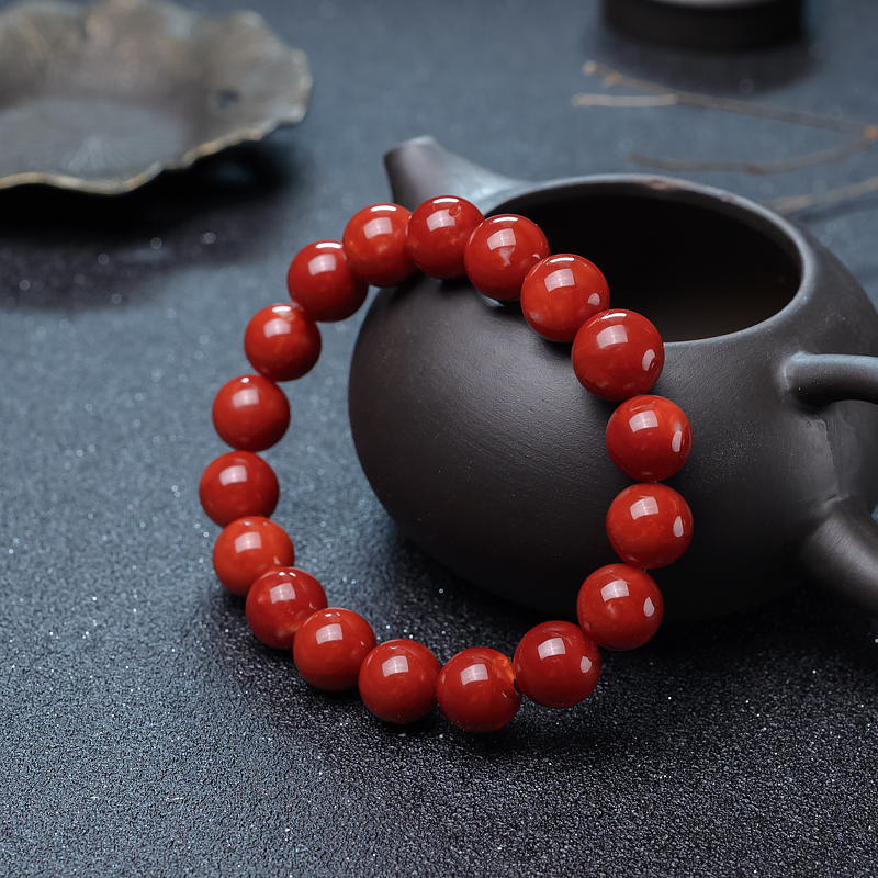 11.5mm阿卡珊瑚单圈手串-红掌柜