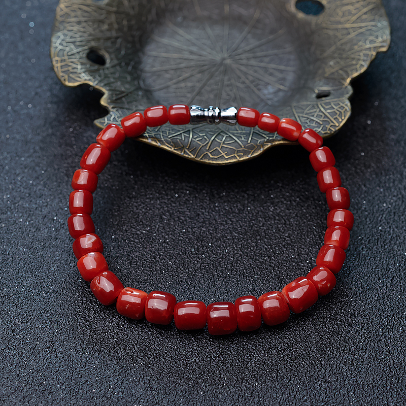 日本珊瑚桶珠手链-红掌柜