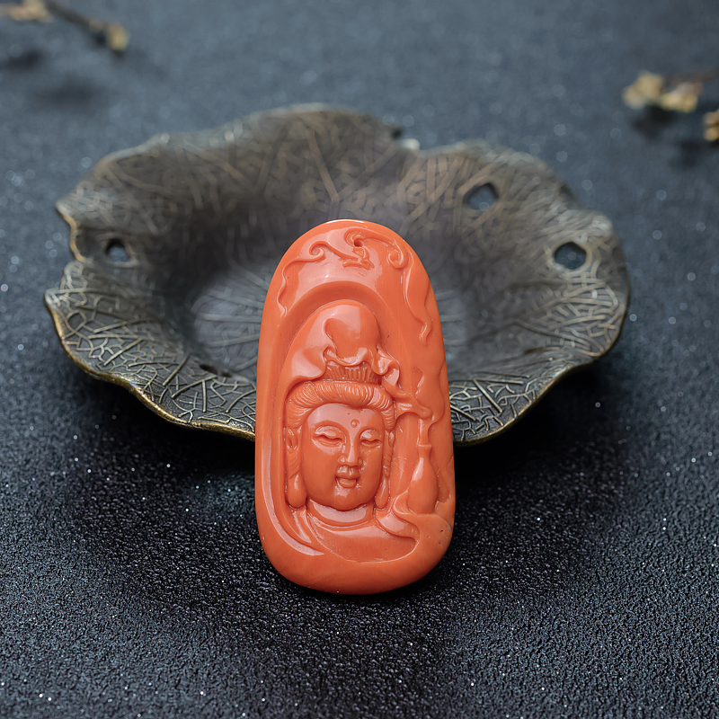 珊瑚吊坠-红掌柜