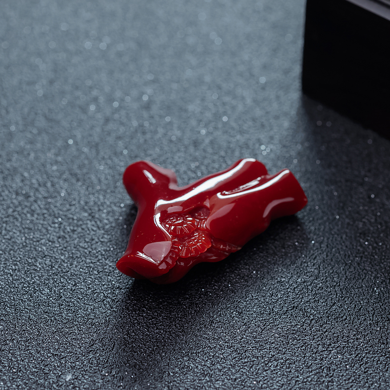 天然阿卡牛血红珊瑚原枝-红掌柜