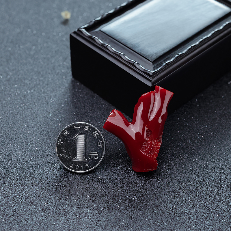 天然日本阿卡牛血红珊瑚原枝-红掌柜