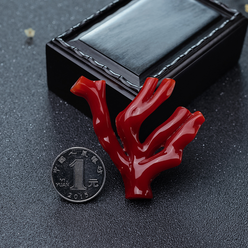 天然日本阿卡珊瑚原枝-红掌柜