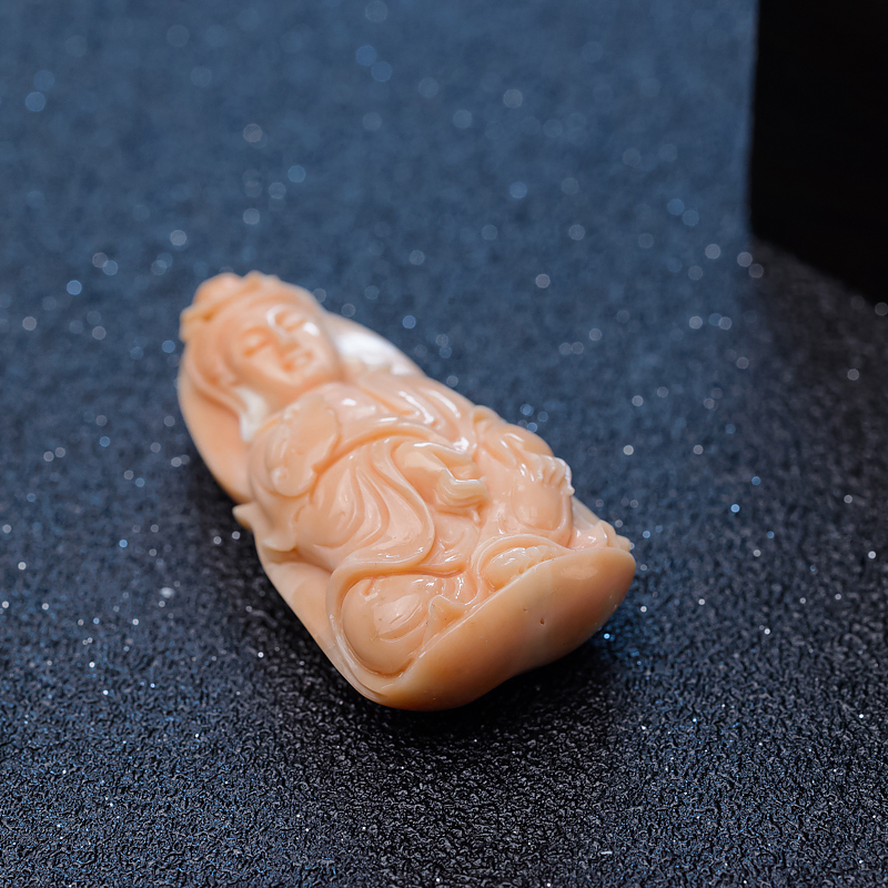 天然珊瑚观音吊坠-红掌柜