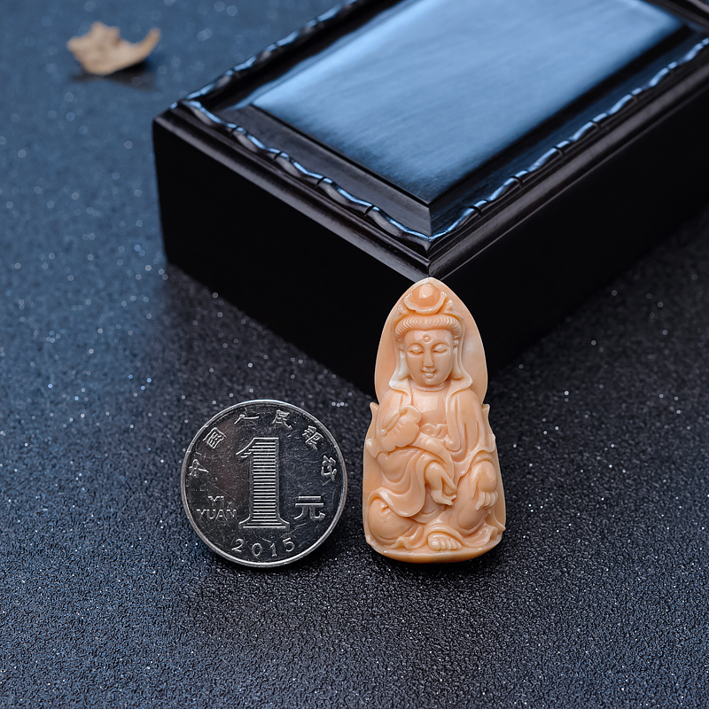 台湾珊瑚观音吊坠-红掌柜