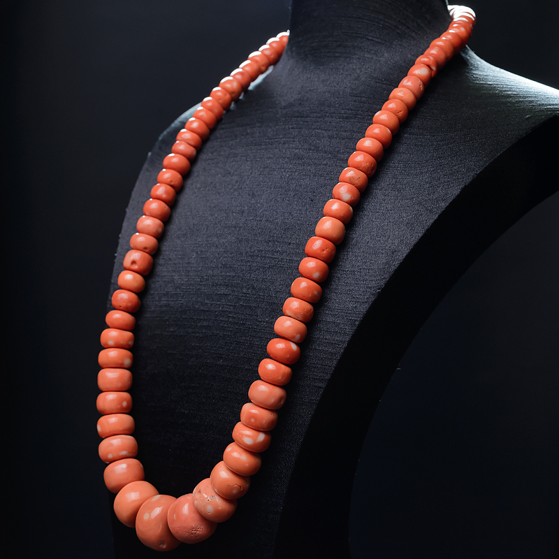 台湾MOMO珊瑚鼓珠塔链-红掌柜