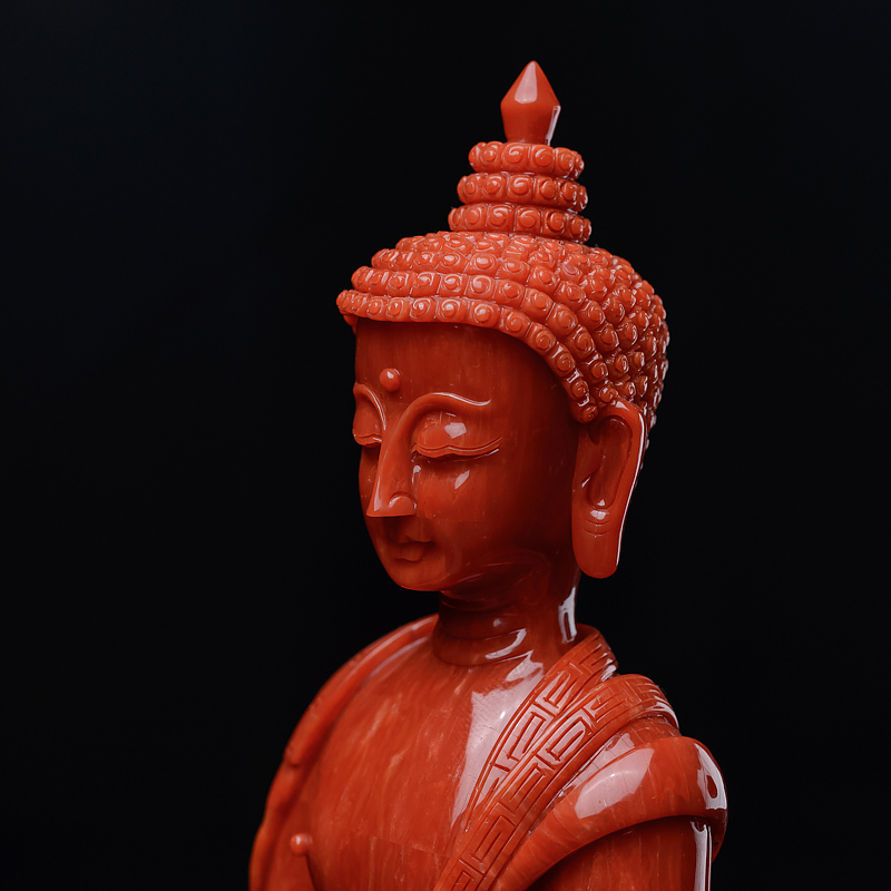 MOMO拼接珊瑚佛摆件-红掌柜