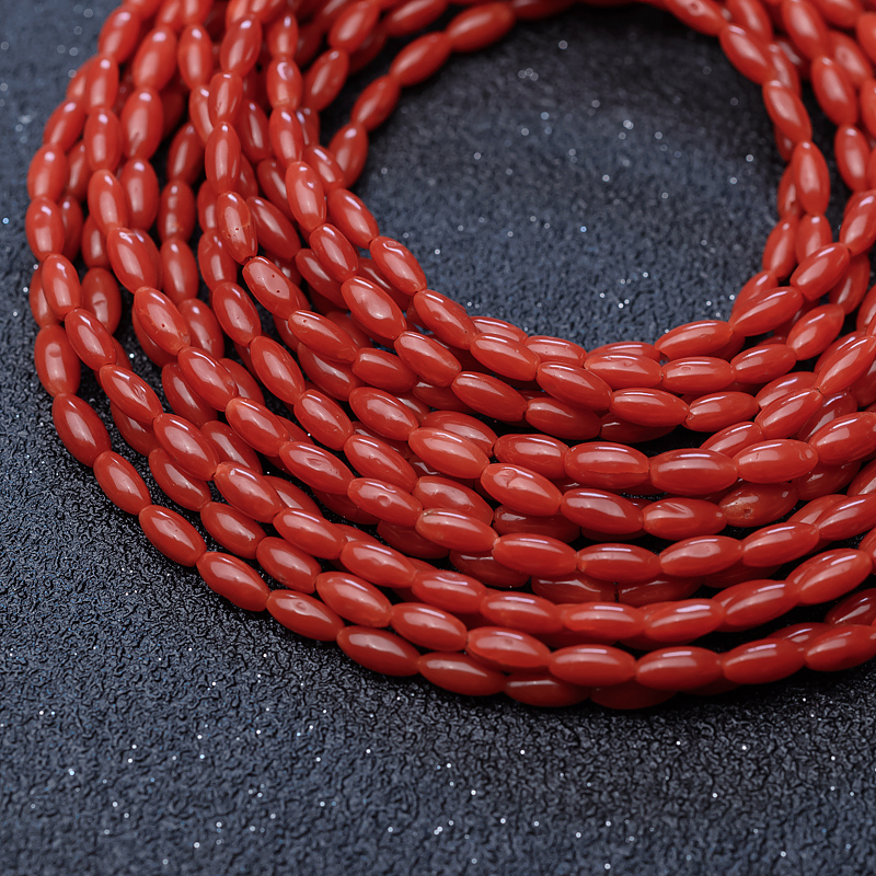 沙丁珊瑚米珠项链-红掌柜