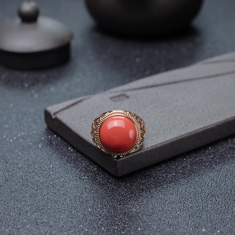18kMOMO珊瑚戒指-红掌柜