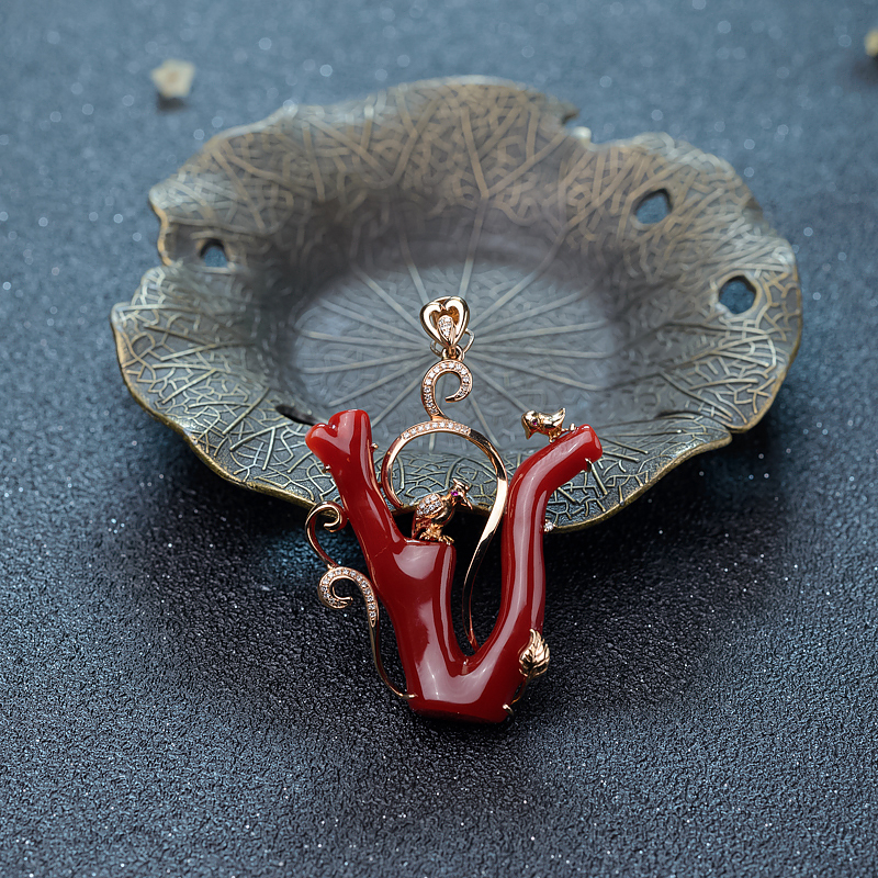 红珊瑚吊坠-红掌柜