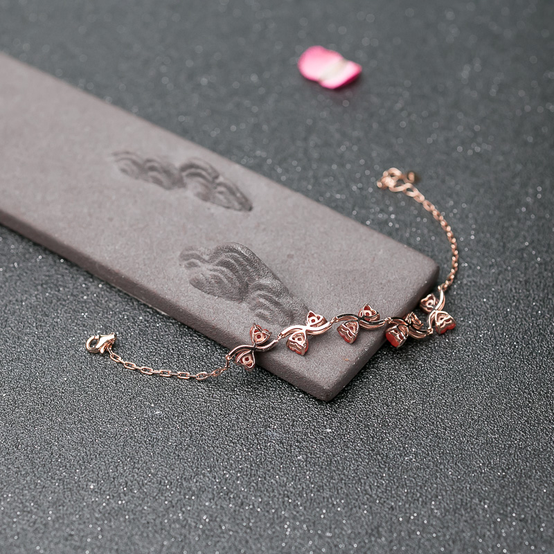 18K天然日本阿卡珊瑚手链-红掌柜