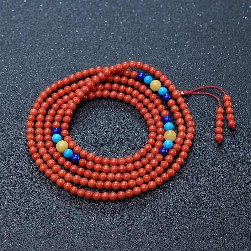 3.5mm沙丁珊瑚手串-红掌柜