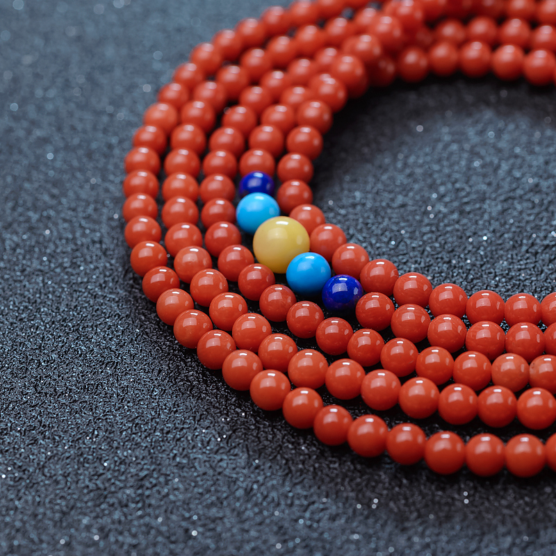 沙丁珊瑚手串-红掌柜