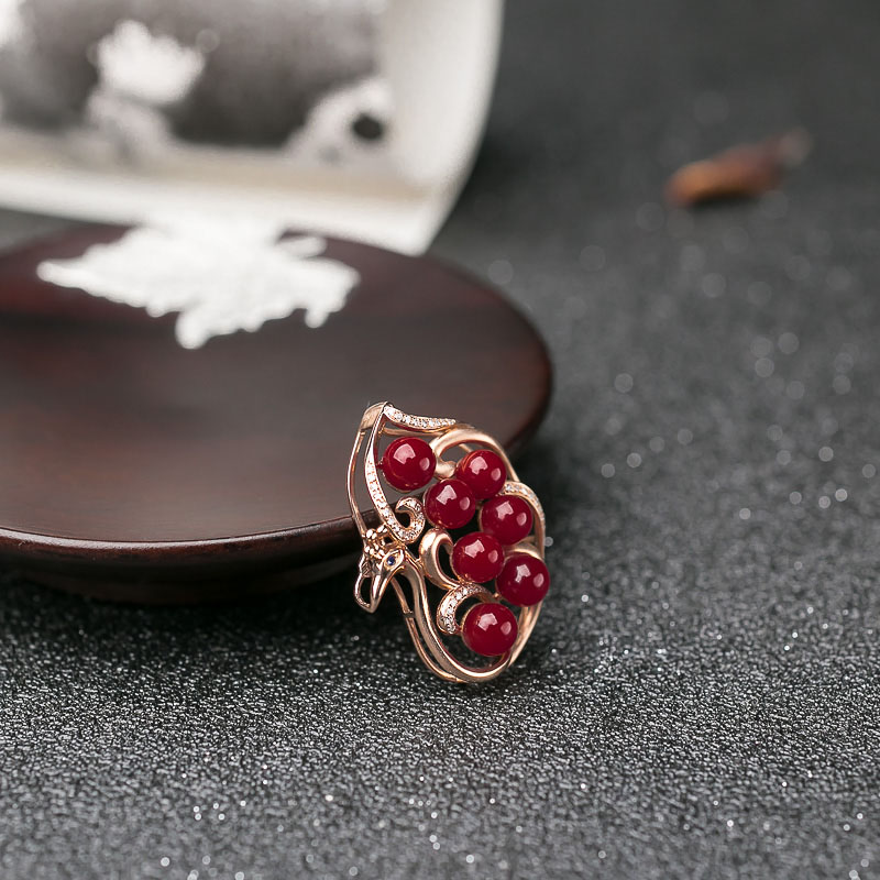 阿卡红珊瑚吊坠-红掌柜