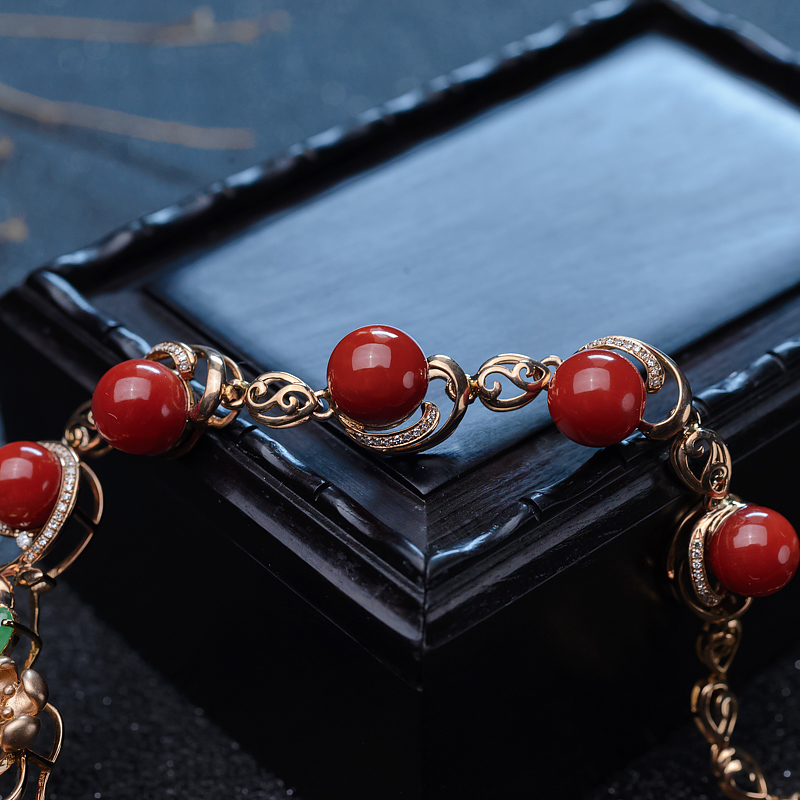 日本阿卡珊瑚项链-红掌柜