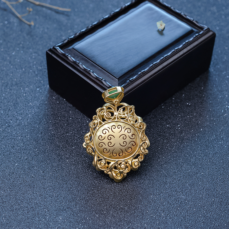 18K阿卡红珊瑚吊坠-红掌柜