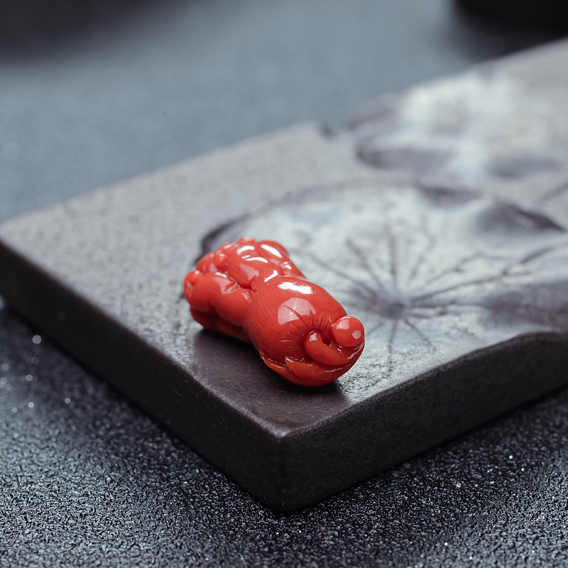 天然珊瑚佛手吊坠-红掌柜