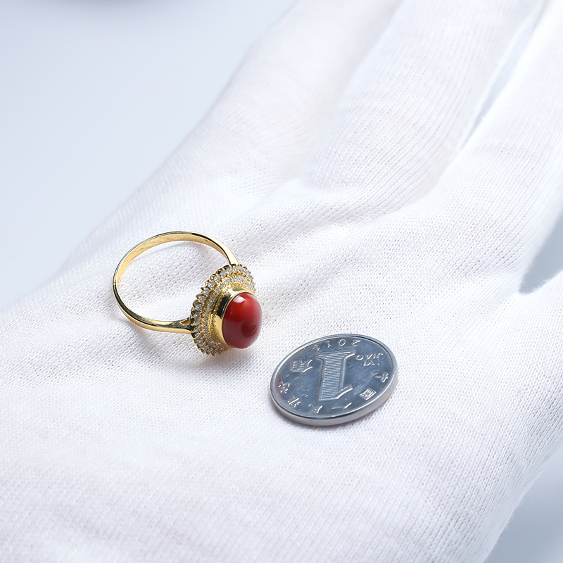 阿卡珊瑚戒指 - 红掌柜珠宝
