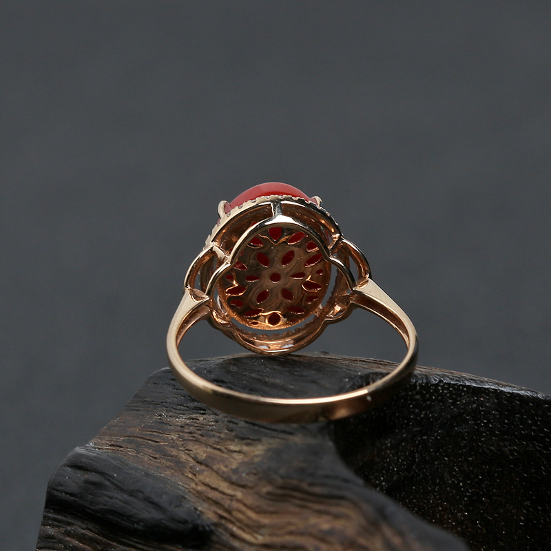 阿卡珊瑚戒指 - 红掌柜