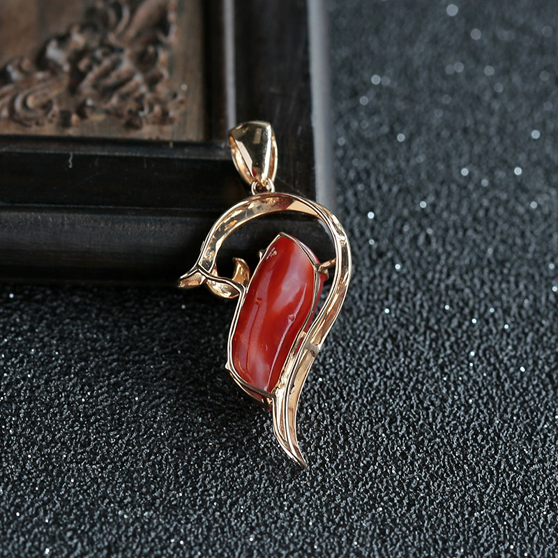 日本红珊瑚挂坠-红掌柜