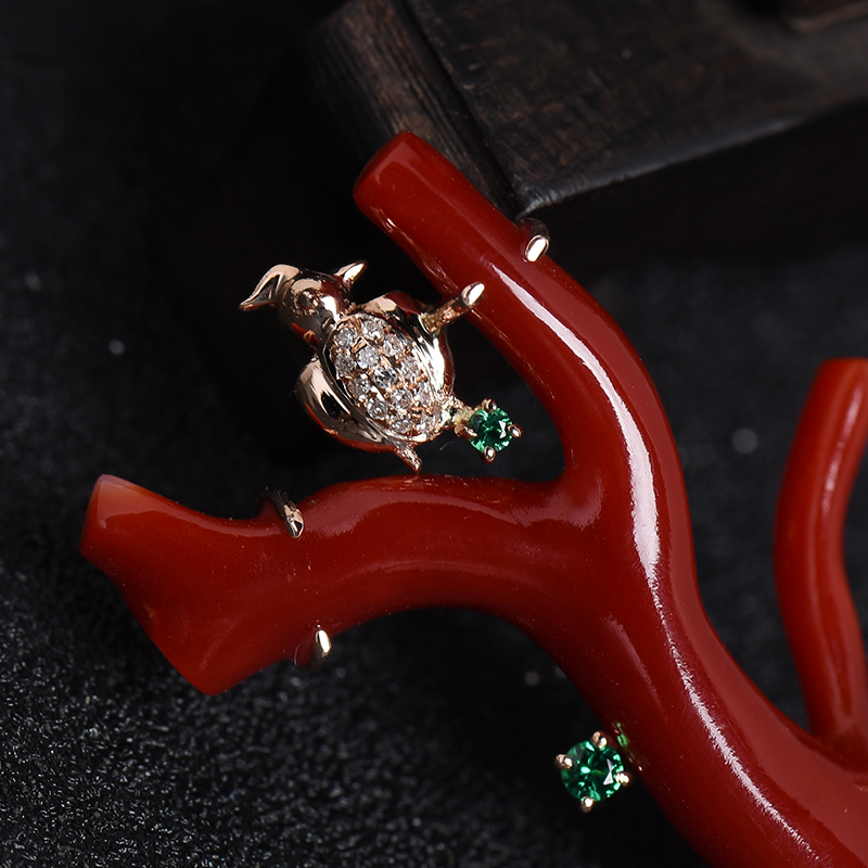 阿卡鸽血红珊瑚-红掌柜