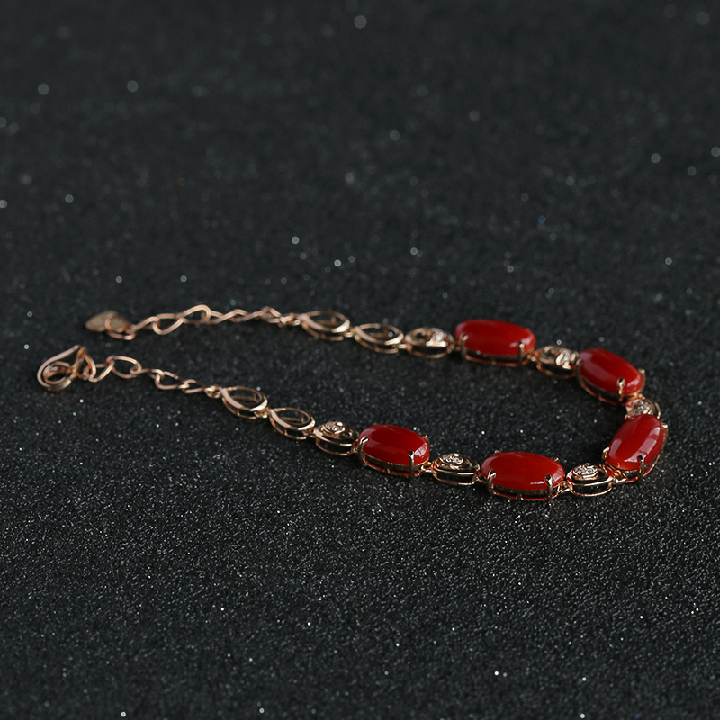 天然阿卡珊瑚手链-红掌柜