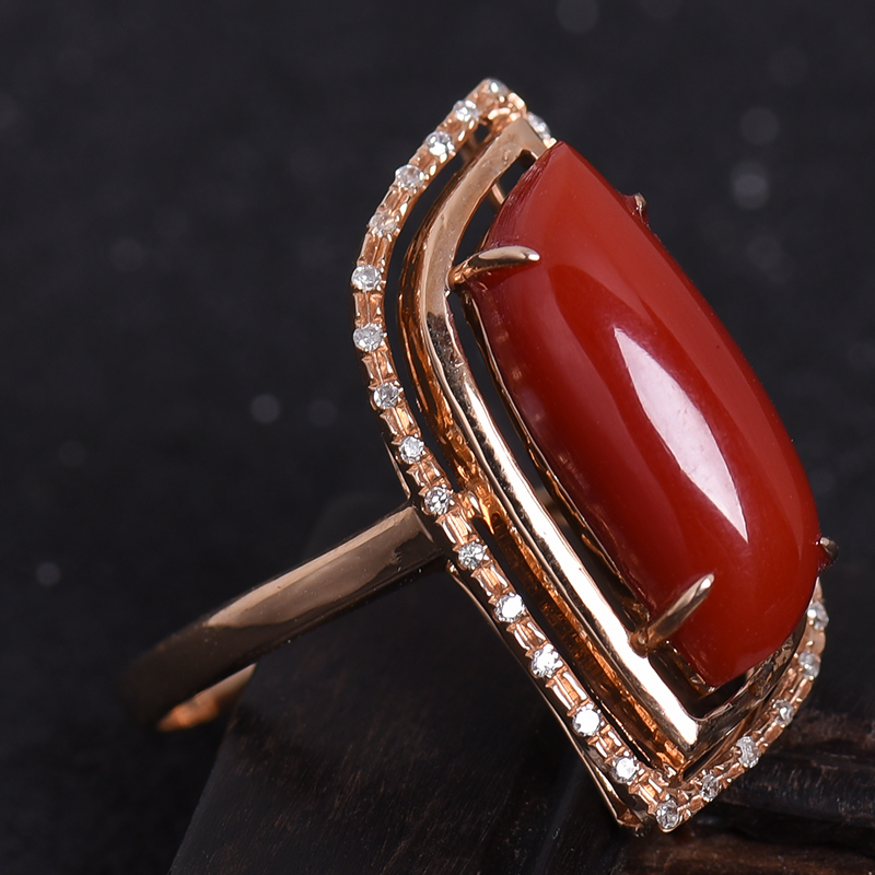 日本红珊瑚戒指-红掌柜