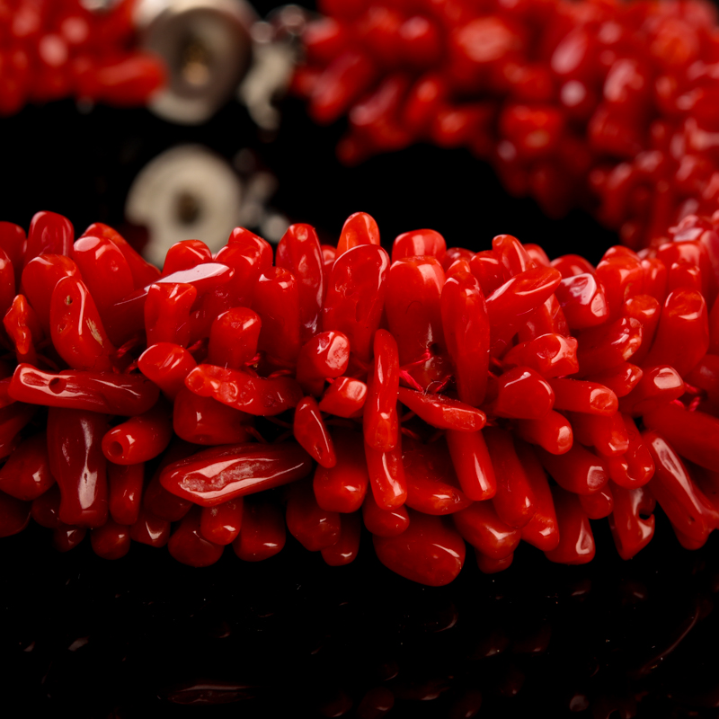 天然意大利沙丁红珊瑚手链-红掌柜