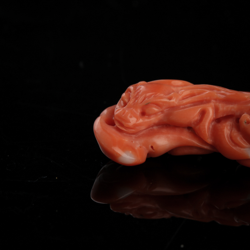 红珊瑚如意吊坠-红掌柜