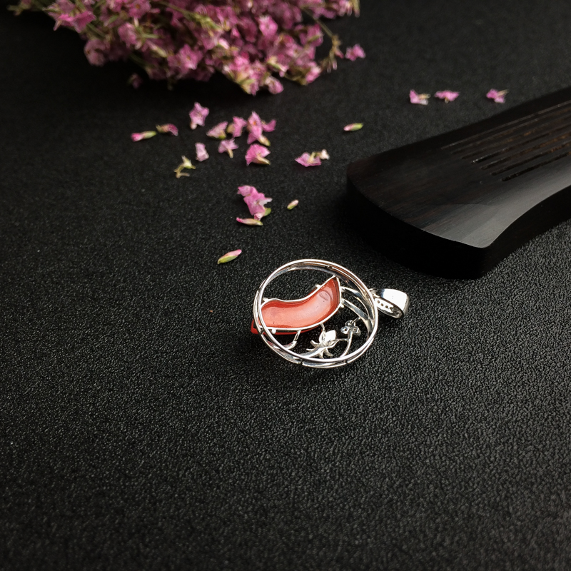 阿卡红珊瑚吊坠 - 红掌柜