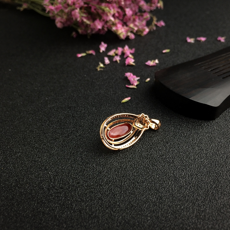 阿卡红珊瑚吊坠 - 红掌柜