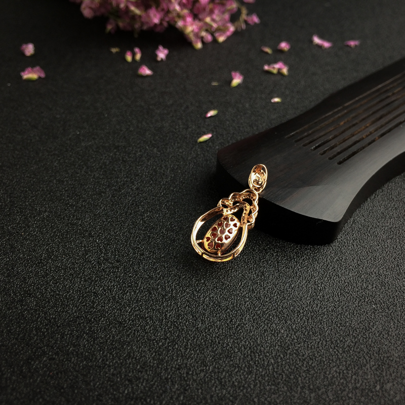 阿卡红珊瑚吊坠 - 红掌柜