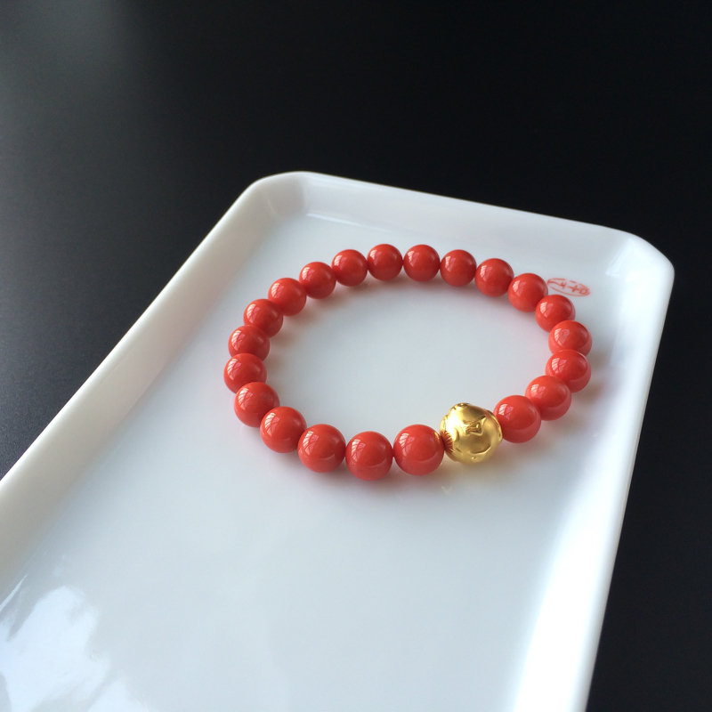 意大利红珊瑚手串-红掌柜