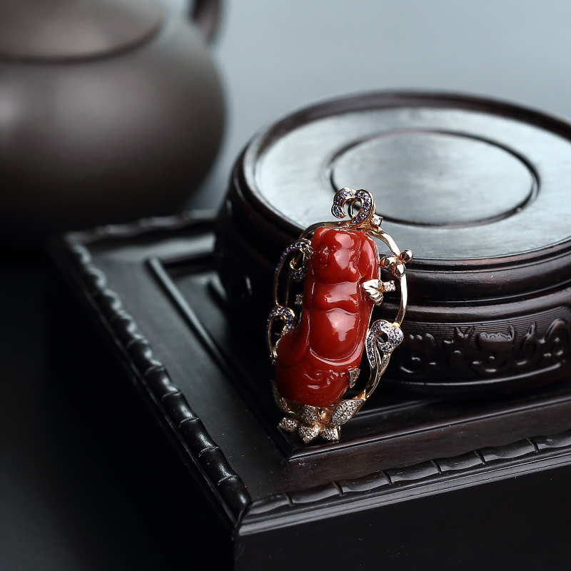 珊瑚吊坠-红掌柜