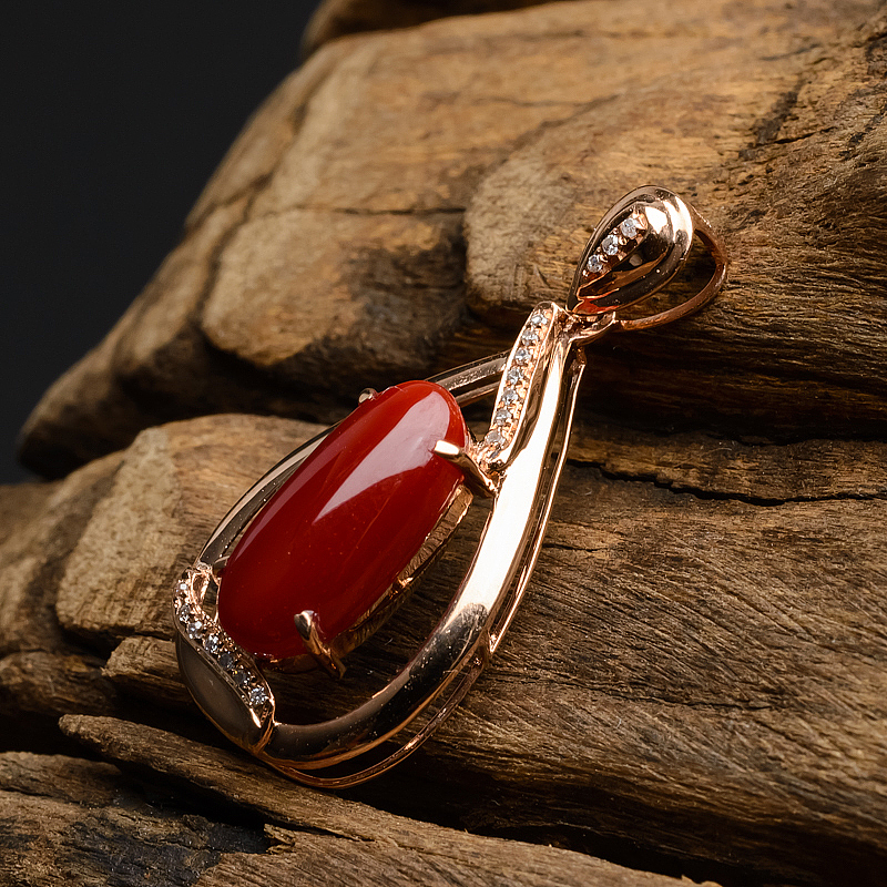 阿卡红珊瑚吊坠 - 红掌柜