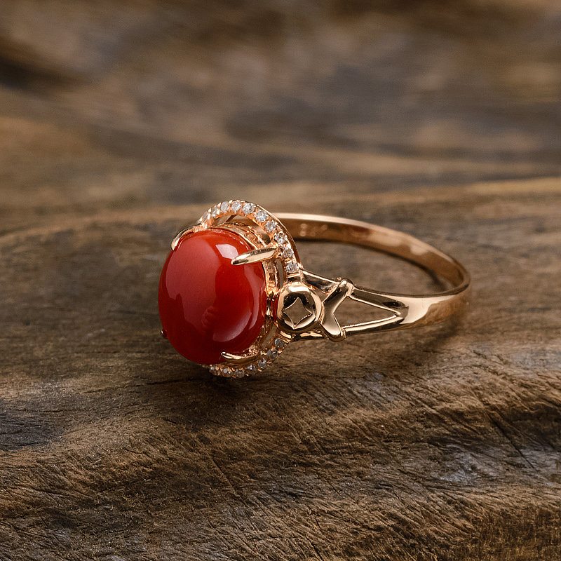 阿卡珊瑚戒指-红掌柜珠宝