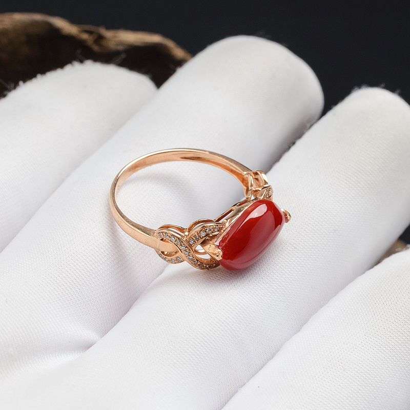 日本珊瑚戒指-红掌柜珠宝