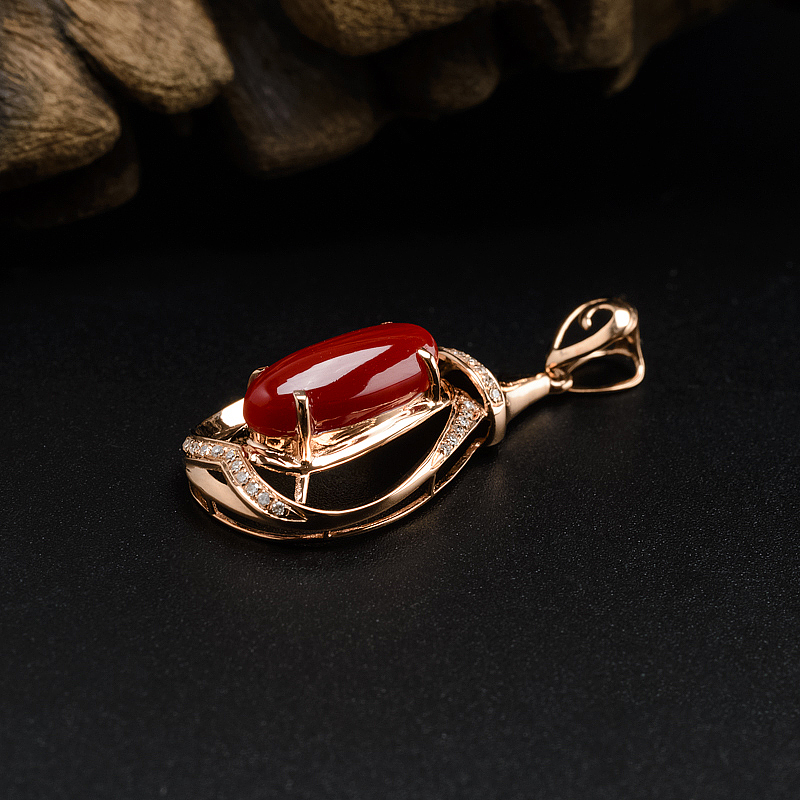 珊瑚吊坠-红掌柜珠宝